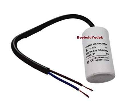 Buzdolabı 4 MF Kondansatör , Ekovat Motor Kapasitör 4 Mf 450 VAC 50-60 HZ