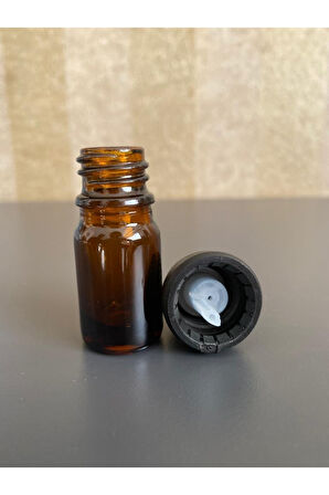 5ml kahverengi cam içten damlalıklı şişe siyah kapak, 100 adet, damlalıklı şişe, damlatmalı şişe 