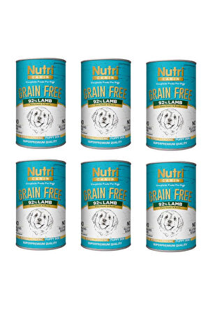 Nutri Canin Puppy Tahılsız Kuzu Etli Yavru Köpek Konserve 400 Gr. X 6 Adet