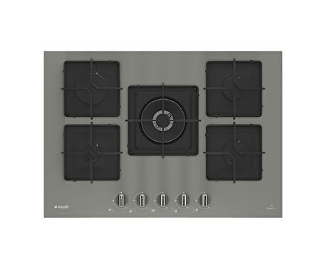 Arçelik OCD K 752 EWG Wok Gözlü Gri Ankastre Cam Ocak