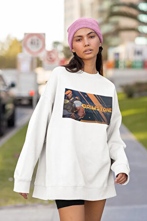 Brimstone Smoke Karakter Baskılı Unisex Oversize Vvalorant Sweatshirt