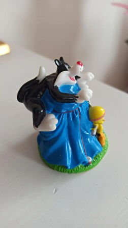 vintage tweety ve slyvester orijinal figür oyuncak & 7 cm