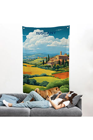 Toskana İtalya Duvar Örtüsü - Tuscany-7764