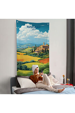 Toskana İtalya Duvar Örtüsü - Tuscany-7764