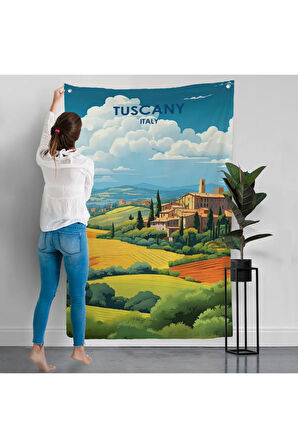 Toskana İtalya Duvar Örtüsü - Tuscany-7764