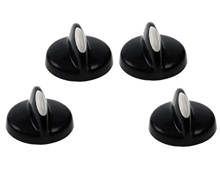 Beko Uyumlu Ocak Düğmesi 4 Lü , Set Üstü Ocak Düğme Siyah