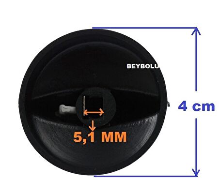 Beko Uyumlu Ocak Düğmesi 4 Lü , Set Üstü Ocak Düğme Siyah