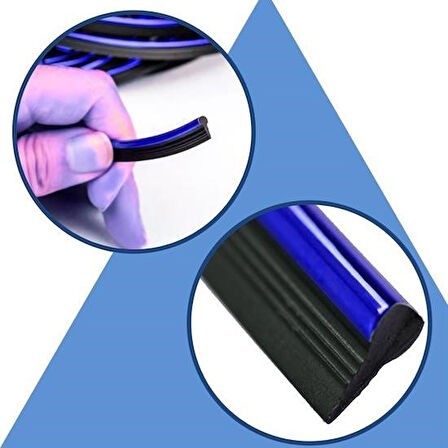By Nevser® Mavi Araba OtoTrim Dekorasyon Şeridi Kauçuk Elastik Kolay Kurulum 5 metre Şerit Bant