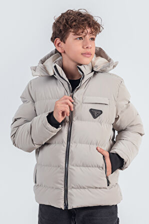  Nova Kumaş Kapüşonlu Erkek Çocuk Kışlık Mont KM2509