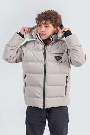  Nova Kumaş Kapüşonlu Erkek Çocuk Kışlık Mont KM2509