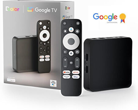 Dcolor GD2 4K Tv Box Android 12 2GB+32GB Google Netflix L1 Sertifikalı TRT Bandollü Tv Kutusu