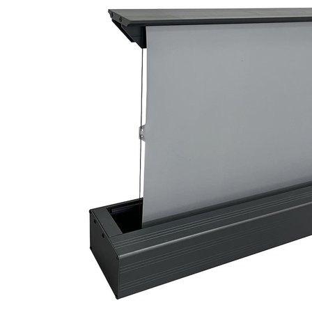 dualtech 228x163 100" 16:9 motorlu gergili floor up projeksiyon perdesi ( 4k ultra hd alr sinema perdesi )