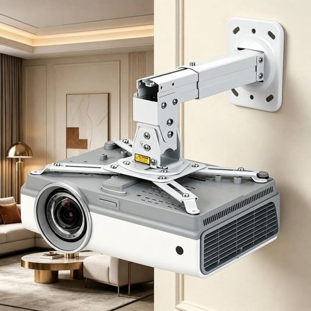 DualTech Teleskopik Tavan Projeksiyon Cihazı Askı Aparatı 26-37 cm Arası Ayarlanabilir Askı Aparatı
