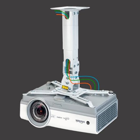 DualTech Teleskopik Tavan Projeksiyon Cihazı Askı Aparatı 26-37 cm Arası Ayarlanabilir Askı Aparatı