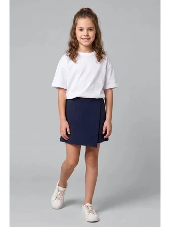  KIZ ÇOCUK OKUL ŞORT ETEK LACİVERT