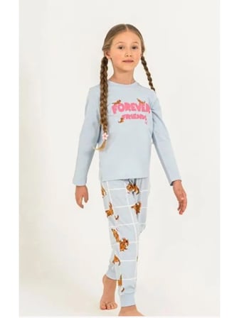 RP3907  KIZ ÇOCUK FOREWER PİJAMA TAKIMI