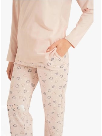 RP3902  KIZ ÇOCUK KEDİLİ PİJAMA TAKIMI PUDRA
