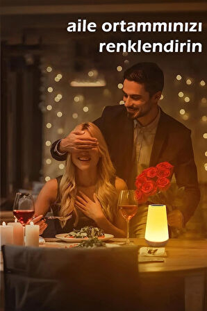 Gece lambası, Masa lambası, Çocuk Gece lambası, Şarjlı Masa lambası,Şarjlı Gece lambası, LED gece lambası, Dokunmatik Masa lambası, Başucu Lambası, dokunmatik kısılabilir, USB ile şarj edilebilir, Taşınabilir uzaktan kumandalı, gece lambası, 13 renk,