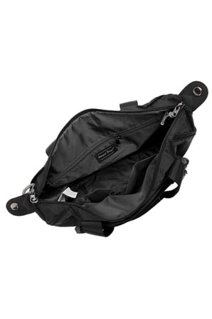 Smart Bags Koyu Gri Kadın Omuz ve Spor Çantası Hafif Kumaş Uzun Askılı Çok Cepli