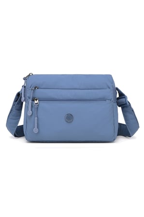 Smart Bags Jeans Mavi Kadın Omuz Çantası Hafif Kumaş Çok Cepli Çapraz Uzun Askılı