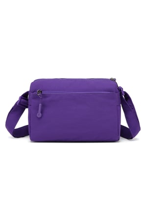 Smart Bags Mor Kadın Omuz Çantası Hafif Kumaş Çok Cepli Çapraz Uzun Askılı