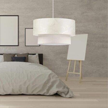 ArtGift Pasta Tekli Sarkıt Krem Renk Dallı Desen Yatak Odası Salon Oturma Odası Avize