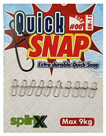 Spiinx Quick Snap Klips 4kg  10’Lu Pk No : 000