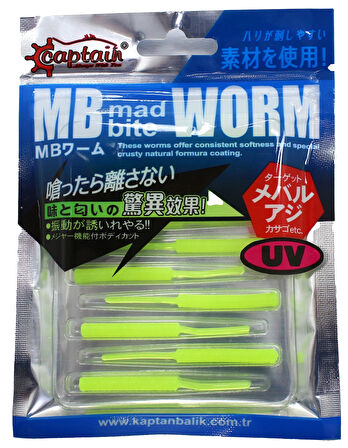 Captain 3520 Mini Worm 10 lu 5 cm Aromalı LRF Silikonu Renk:05