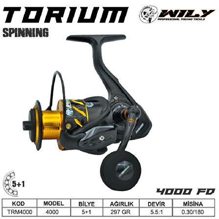 Wily Torium 2500Fd 5+1 Bb Spin Olta Makinesi