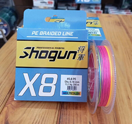 Shogun X8 300MT MULTİCOLOR İP MİSİNA 0,16MM