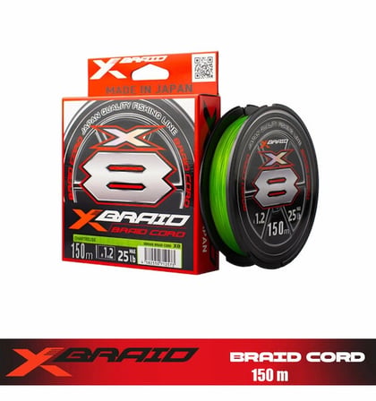 YGK X035 BRAID CORD X8 PE#1.2 150M 0.18MM FLUOGREEN AJI LRF İP MİSİNA