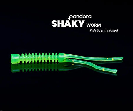 Pandora Shaky LRF Silicon 5cm 10'lu Renk: Green Glitter