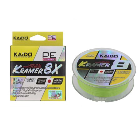 Kaido Kramer Japan 8X Braid 150 Mt 0,12mm Lime Green İp Misina