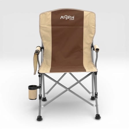 Argeus Rustic Katlanabilir 150Kg Kamp Sandalyesi - Kahve/Kum