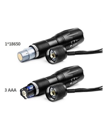 WATTON WT-610 Q5 LED BEYAZ , SARI VE MOR RENK AYDINLATMA EL FENERİ