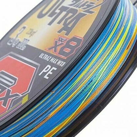 YGK X049 ULTRA 2 MAX PE WX8 300M 6.8KG 0.14 MULTICOLOR