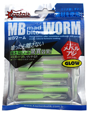 Captain 3520 Mini Worm 10 lu 5 cm Aromalı LRF Silikonu Renk:01
