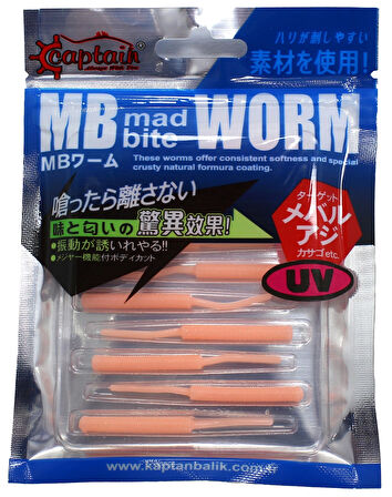Captain 3520 Mini Worm 10 lu 5 cm Aromalı LRF Silikonu Renk:04