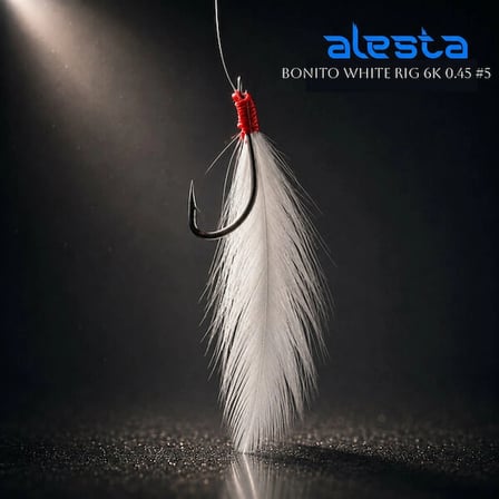 alesta bonito white rig x0278 6 köstekli̇ 0.40mm no:6 i̇ğne