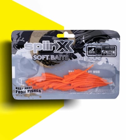 Spıınx Sandworm Lrf Silikon 6Cm 18P UV ORANGE