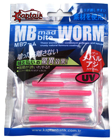 Captain 3520 Mini Worm 10 lu 5 cm Aromalı LRF Silikonu Renk:03