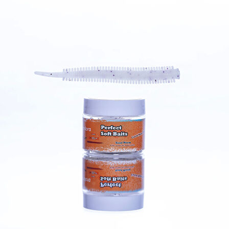Pandora Kavanoz Perfect Soft Baits Sandworm 7cm Renk:PearlWhite