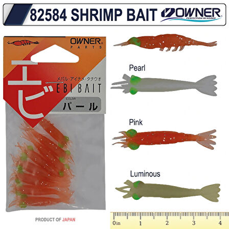 Owner 82584 Shrimp Bait LRF Silikonu RENK: Pearl