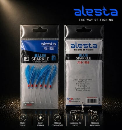 ALESTA BLUE SPARKLE RIG X0253 5 KÖSTEK HAZIR TAKIM 0.40MM NO:6 İĞNE