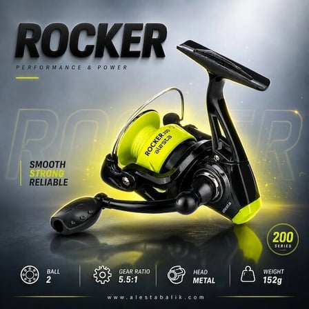 Alesta Rocker FD-200 Metal Kafa LRF AJİ Olta Makinesi