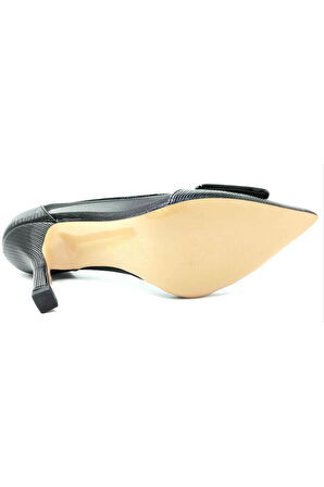 706525 Siyah Rugan Kadın Abiye Ayakkabı