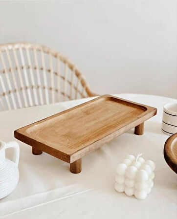 İnwood alAhşap Dikdörtgen Servis Sunum Tabağı 