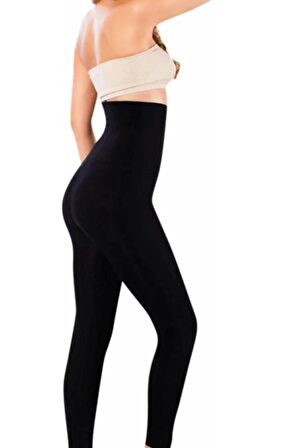 Kadın Siyah Yüksel Bel Korse Tayt