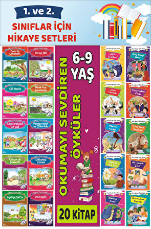 1.ve 2.Sınıflar İçin Okuma Alışkanlığı Kazandıran Mükemmel 20 li Hikaye Seti 2