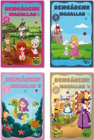   Rengarenk Masallar Seti-4 Kitap Takım